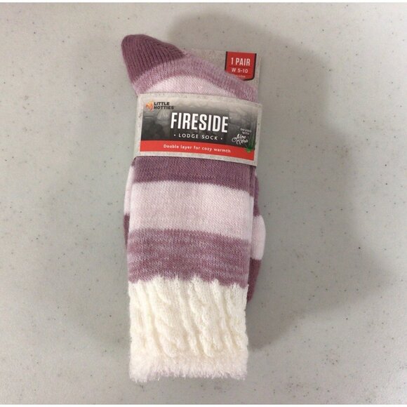 Fireside Little Hotties Cozy Lodge Socks Fleece Lined Womens 5-10 New - Picture 1 of 5